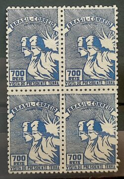 C 84 Selo Visita do Presidente Gabriel Terra do Uruguai 1935 Quadra 1