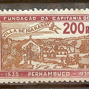 C 86 Selo Centenario da Capitania de Pernambuco Igreja 1935 MH