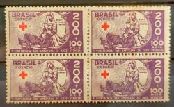 C 88 Selo Conferencia Pan Americana da Cruz Vermelha Saude Mulher 1935 Quadra 1