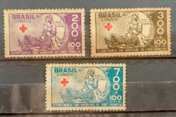 C 88 Selo Conferencia Pan Americana da Cruz Vermelha Saude Mulher 1935 Serie Completa