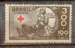 C 89 Selo Conferencia Pan Americana da Cruz Vermelha Saude Mulher 1935