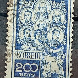 C 9 Selo Pan Americano Panamericano Jose Bonifacio Washington San Martin Hidalgo Bolivar 1909 Circulado 24