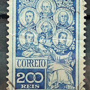 C 9 Selo Pan Americano Panamericano Jose Bonifacio Washington San Martin Hidalgo Bolivar 1909 Circulado 29