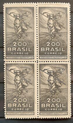 C 91 Selo Centenario da Revolucao Farroupilha Rio Grande do Sul Cavalo 1935 Quadra 1