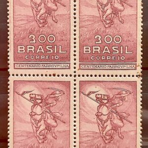 C 92 Selo Centenario da Revolucao Farroupilha Rio Grande do Sul Cavalo 1935 Quadra 2