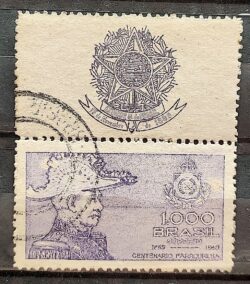 C 94 Selo Centenario da Revolucao Farroupilha Rio Grande do Sul Duque de Caxias Brasao 1935 Circulado