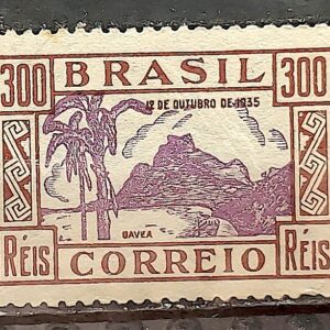 C 97 Selo Dia das Criancas Pedra da Gavea 1935 Castanho 2