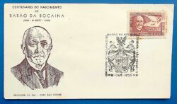 Envelope FDC 1956 Barao da Bocaina Brasao CBC SP