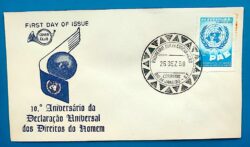 Envelope FDC 1958 Declaracao Universal dos Direitos dos Homens CBC RJ