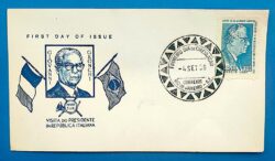 Envelope FDC 1958 Presidente da Italia Giovanni Gronchi CBC RJ 1