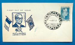 Envelope FDC 1958 Presidente da Italia Giovanni Gronchi CBC RJ 2