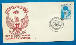 Envelope FDC 1959 Presidente da Indonesia Sukarno CBC RJ 2