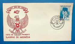 Envelope FDC 1959 Presidente da Indonesia Sukarno CBC RJ 3