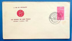 Envelope FDC 1965 Bienal de Sao Paulo CPD RJ 2