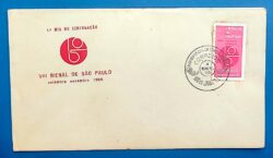 Envelope FDC 1965 Bienal de Sao Paulo CPD RJ