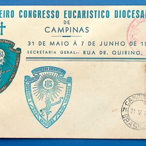 Envelope PVT 1942 Congresso Eurcaristico Diocesano Campinas Religiao Biblia CPD SP