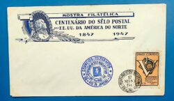 Envelope PVT 1947 Centenario Selo Americano UPAEP CBC CPD RJ