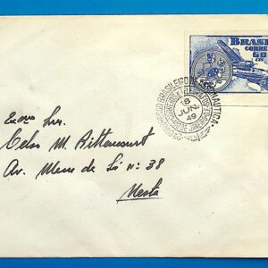 Envelope PVT 1949 Forca Aerea FAB Militar Italia Aviao CPD RJ 01