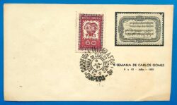 Envelope PVT 1951 Semana Carlos Gomes Musica Dia das Maes CPD SP Campinas