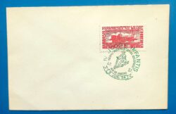 Envelope PVT 1954 Estrada de Ferro Trem Jornal dos Sports Patinete CPD RJ