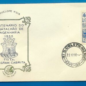 Envelope PVT 1955 Centenario Batalhao de Engenharia Vilagran Cabrita Militar CPD DF