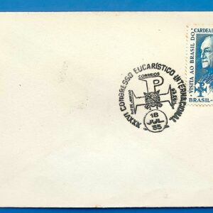 Envelope PVT 1955 Congresso Eucaristico Cardeal Marsella Religiao CBC RJ