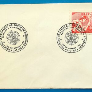 Envelope PVT 1956 Centenario Corpo de Bombeiros CBC RJ