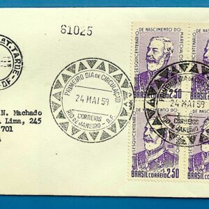 Envelope PVT 1958 Marechal Osorio MIlitar Quadra Registrado CBC RJ