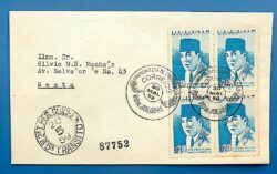 Envelope PVT 1959 Presidente da Indonesia Sukarno Quadra CBC RJ