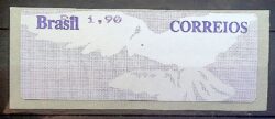 SE 47 Selo Etiqueta Automato Pomba Branca Fundo Cinza 2005 Internacional