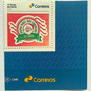 SI 45 Selo Institucional 35 Anos Papai Noel dos Correios Natal 2024 Vinheta Correios