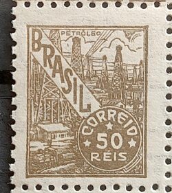 Selo Regular RHM 355 Netinha Petroleo 50 Reis Filigrana P 1941