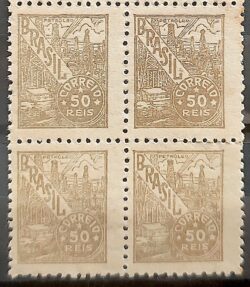 Selo Regular RHM 387 Netinha Petroleo Energia 50 Reis Filigrana O 1942 Quadra