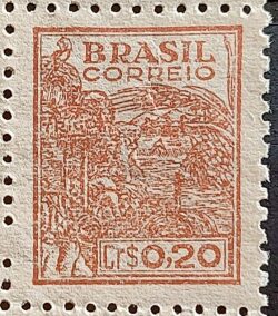 Selo Regular RHM 464 Netinha Trigo CrS 020 Filigrana Q 1947