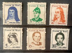 Selo Regular RHM 526 Mulheres Famosas 1967 Serie Completa 2