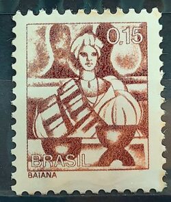 Selo Regular RHM 558 Profissao Baiana Bahia Mulher 1976