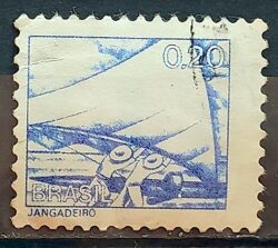 Selo Regular RHM 559 Profissao Jangadeiro Jangada Navio 1976 Circulado 2
