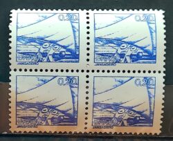 Selo Regular RHM 559 Profissao Jangadeiro Jangada Navio 1976 Quadra