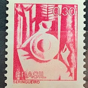 Selo Regular RHM 560 Profissao Seringueiro Borracha 1976