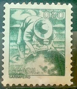 Selo Regular RHM 563 Profissao Garimpeiro Ouro 1976