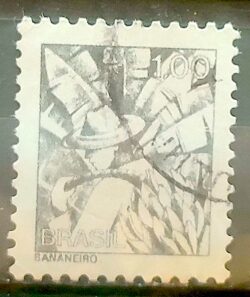 Selo Regular RHM 564 Profissao Bananeiro Banana 1976 Circulado 3