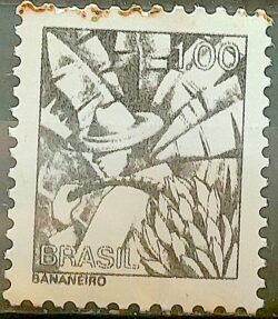 Selo Regular RHM 564 Profissao Bananeiro Banana 1976 Circulado 4