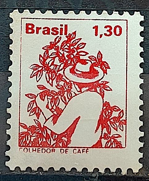 Selo Regular RHM 566 Profissao Colhedor de Cafe 1977