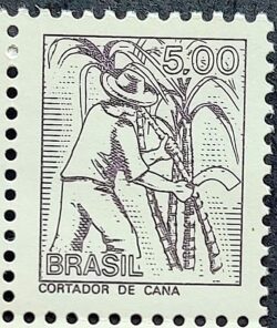 Selo Regular RHM 568 Profissao Cortador de Cana Acucar 1977