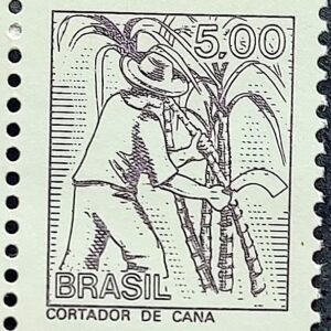 Selo Regular RHM 568 Profissao Cortador de Cana Acucar 1977