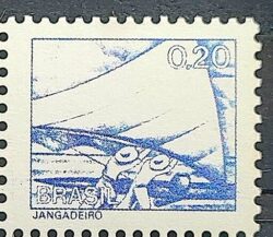 Selo Regular RHM 573 Profissao Jangadeiro Jangada Navio Moldura FSF 1979