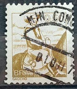 Selo Regular RHM 576 Profissao Gaucho Cavalo Moldura FSF 1979 Circulado 7