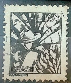 Selo Regular RHM 577 Profissao Bananeiro Banana Moldura FSF 1979 Circulado 1