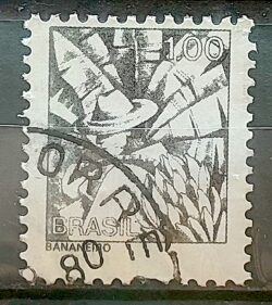 Selo Regular RHM 577 Profissao Bananeiro Banana Moldura FSF 1979 Circulado 2