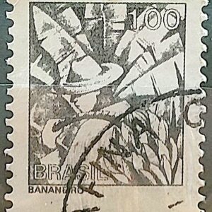 Selo Regular RHM 577 Profissao Bananeiro Banana Moldura FSF 1979 Circulado 3